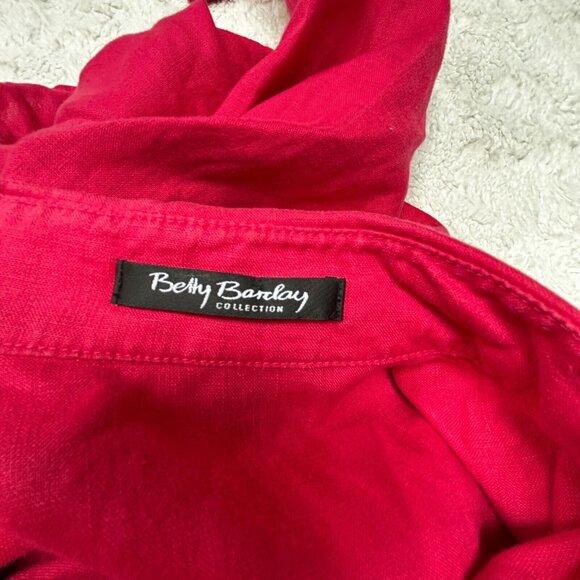 Betty Barclay Collection Womens Size 38 Button Up Long Sleeve Linen Shirt Casual - Picture 3 of 9